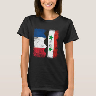 Frankreich Syrien Flaggen Halbwüchsiger französisc T-Shirt