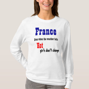 Frankreich - T - Shirt mit heißem Mädchen