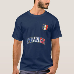 Frankreich Team Sports Soccer Französische Flagge T-Shirt