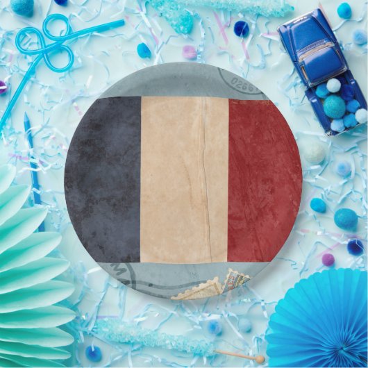 Frankreich Teller für Flaggenpapiere (Party)