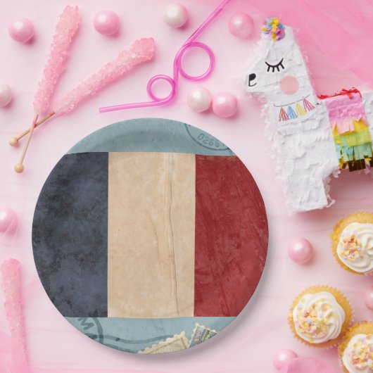 Frankreich Teller für Flaggenpapiere (Party)