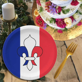 Frankreich Teller, Lilly, Patrioten, französische  Pappteller