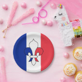 Frankreich Teller, Lilly, Patrioten, französische  Pappteller (Party)