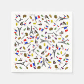 Frankreich Thema Musterpapier Napkins Serviette (Vorderseite)