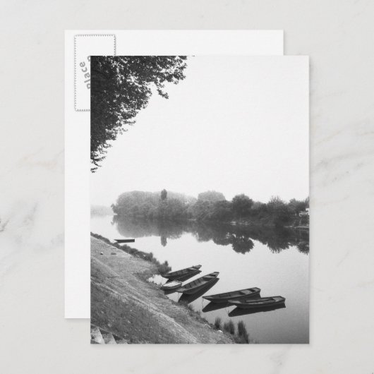 FRANKREICH, Touraine, The Loire: CHINON-Boote entl Postkarte (Vorne/Hinten)