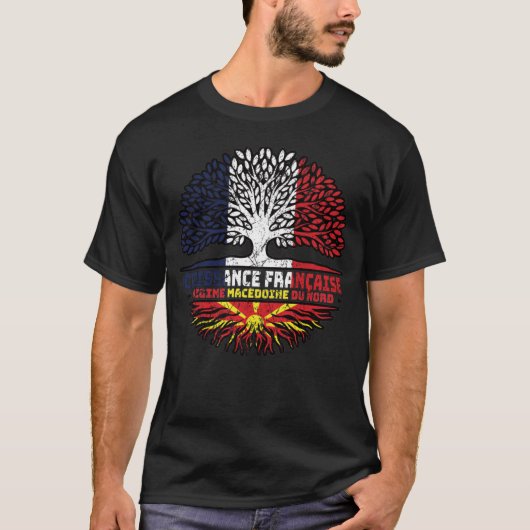 Frankreich-Tree in Nordmakedonien T-Shirt (Vorderseite)