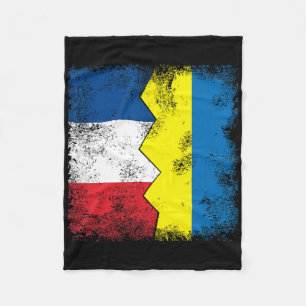 Frankreich Ukraine Flaggen Halb Ukrainische Franzö Fleecedecke