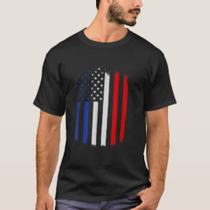 Frankreich und Amerika Flagge Französisch-Amerikan T-Shirt