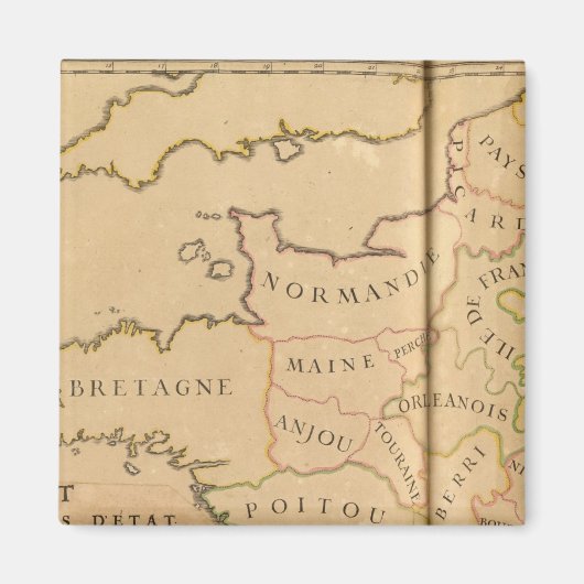 Frankreich und Departements Magnet (Vorne)