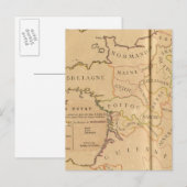 Frankreich und Departements Postkarte (Vorne/Hinten)