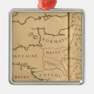 Frankreich und Departements Silbernes Ornament