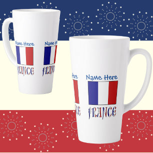 Frankreich und die französische Flagge Blue Person Milchtasse