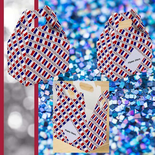 Frankreich und die französische Flagge mit Ihrem N Geschenkschachtel