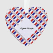 Frankreich und die französische Flagge Personalisi Ornament (Rückseite)