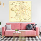 Frankreich und die Grenzen Leinwanddruck (Insitu (Wohnzimmer))