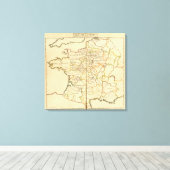 Frankreich und die Grenzen Leinwanddruck (Insitu (Holzboden))