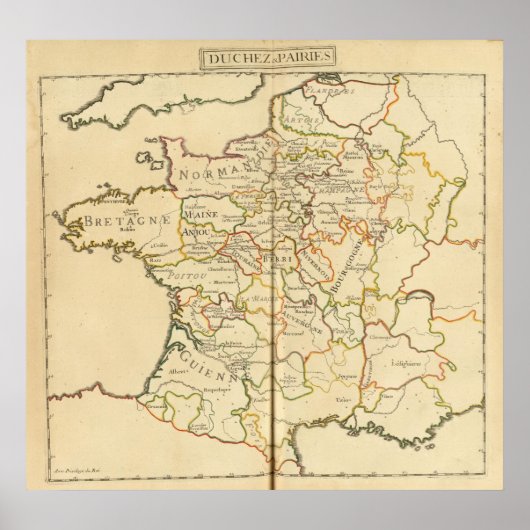 Frankreich und die Grenzen Poster (Vorne)