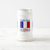 Frankreich und Frankreich - Blaue Personalisierung Bierglas (Mittel)