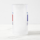 Frankreich und Frankreich - Blaue Personalisierung Mattglas Bierglas (Mittel)