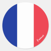 Frankreich und Frankreich Flaggen Patrioten, Urlau Runder Aufkleber (Vorderseite)