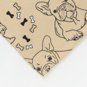 Frankreich und Knochen Fleecedecke (Ecke)