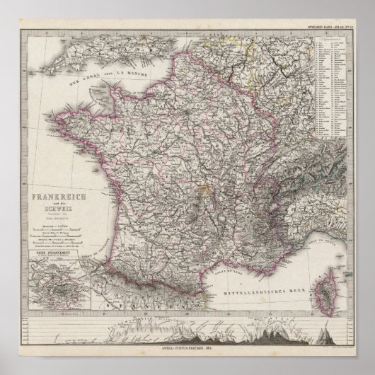Frankreich und Schweiz Poster (Vorne)