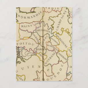 Frankreich, Versorgungsleistungen und Grenzen Postkarte