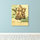 Frankreich Vertretung als SchiffPanorama Karte Leinwanddruck (Insitu (Holzboden))