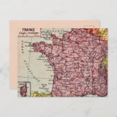 Frankreich Vintage Karte Postkarte (Vorne/Hinten)