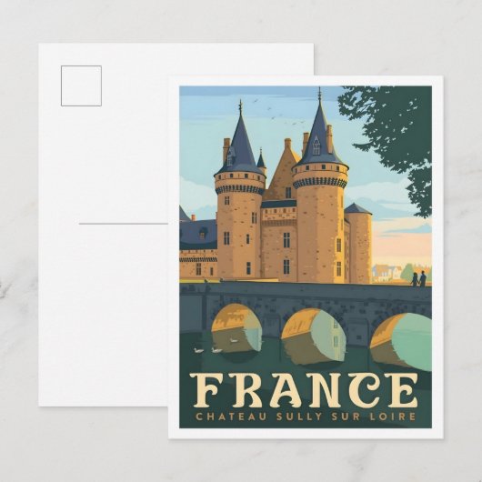 Frankreich Vintage Reise Postkarte (Vorne/Hinten)