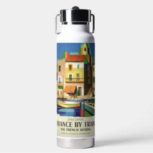 FRANKREICH Vintage Reise Trinkflasche