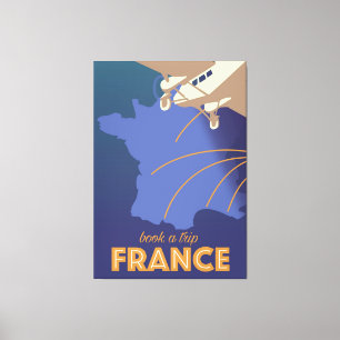 Frankreich Vintage-Reiseposter Leinwanddruck