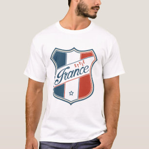 Frankreich Vintage Style Einzigartiges T-Shirt – P