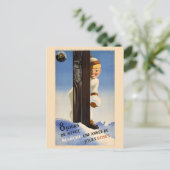 Frankreich Vintage Travel Poster 1938 Postkarte (Stehend Vorderseite)