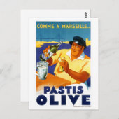 Frankreich Vintage Travel Poster wiederhergestellt Postkarte (Vorne/Hinten)