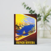 Frankreich Vintage Travel Poster wiederhergestellt Postkarte (Stehend Vorderseite)