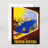 Frankreich Vintage Travel Poster wiederhergestellt Postkarte (Vorne/Hinten)