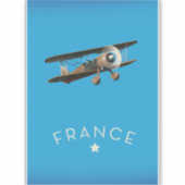 Frankreich Vintages Flugplakat Aufkleber (Vorderseite)