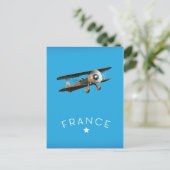 Frankreich Vintages Flugplakat Postkarte (Stehend Vorderseite)