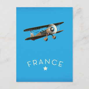 Frankreich Vintages Flugplakat Postkarte