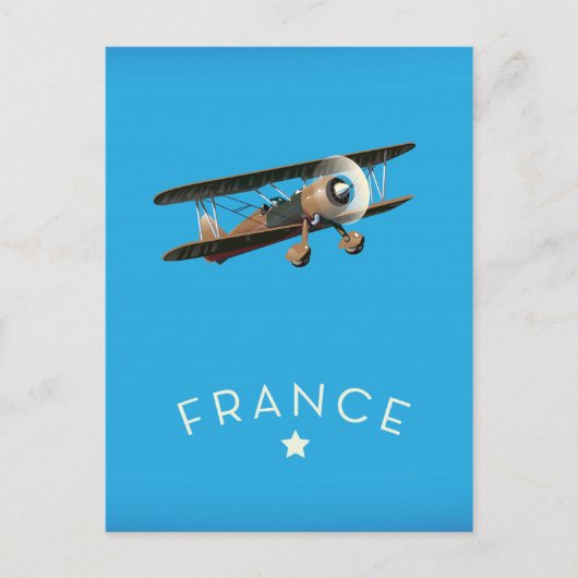Frankreich Vintages Flugplakat Postkarte (Vorderseite)
