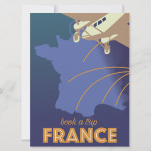 Frankreich Vintages Reiseplakat Einladung