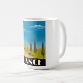 Frankreich Vintages Reiseplakat Kaffeetasse (VorderseiteRechts)