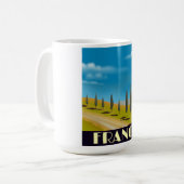 Frankreich Vintages Reiseplakat Kaffeetasse (Vorderseite Links)