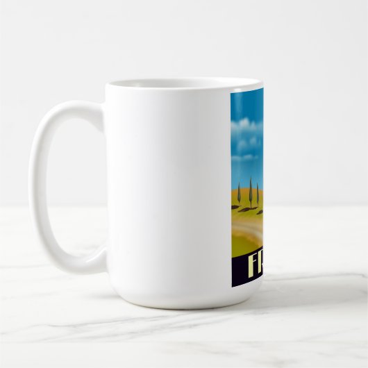 Frankreich Vintages Reiseplakat Kaffeetasse (Links)