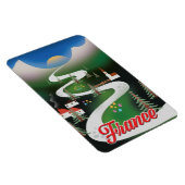 Frankreich Vintages Reiseplakat. Magnet (Rechte Seite)