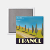 Frankreich Vintages Reiseplakat Magnet (Vorderseite/Rückseite)
