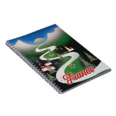 Frankreich Vintages Reiseplakat. Notizblock (Rechte Seite)
