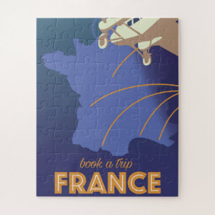 Frankreich Vintages Reiseplakat Puzzle