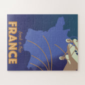 Frankreich Vintages Reiseplakat Puzzle (Horizontal)